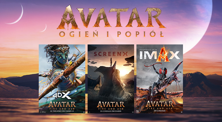 Grafika promująca film Avatar: Ogień i popiół
