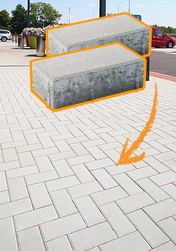 Zámková dlažba betonová Holland I 20x10x6 cm přírodní
