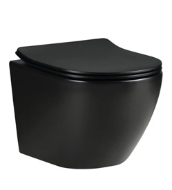 Závěsné WC form&style SAMAR bez splachovacího kruhu se systémem splachování Turbo Flush vč. WC prkénka