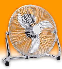 Podlahový ventilátor Ø 40cm, stříbrný