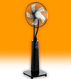 Stojanový ventilátor s rozprašovačem