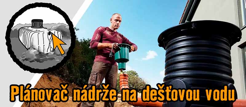 Plánovač nádrže na dešťovou vodu