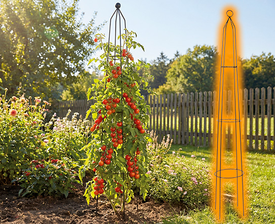 Obelisk kulatý Ø 27 x 150 cm černý