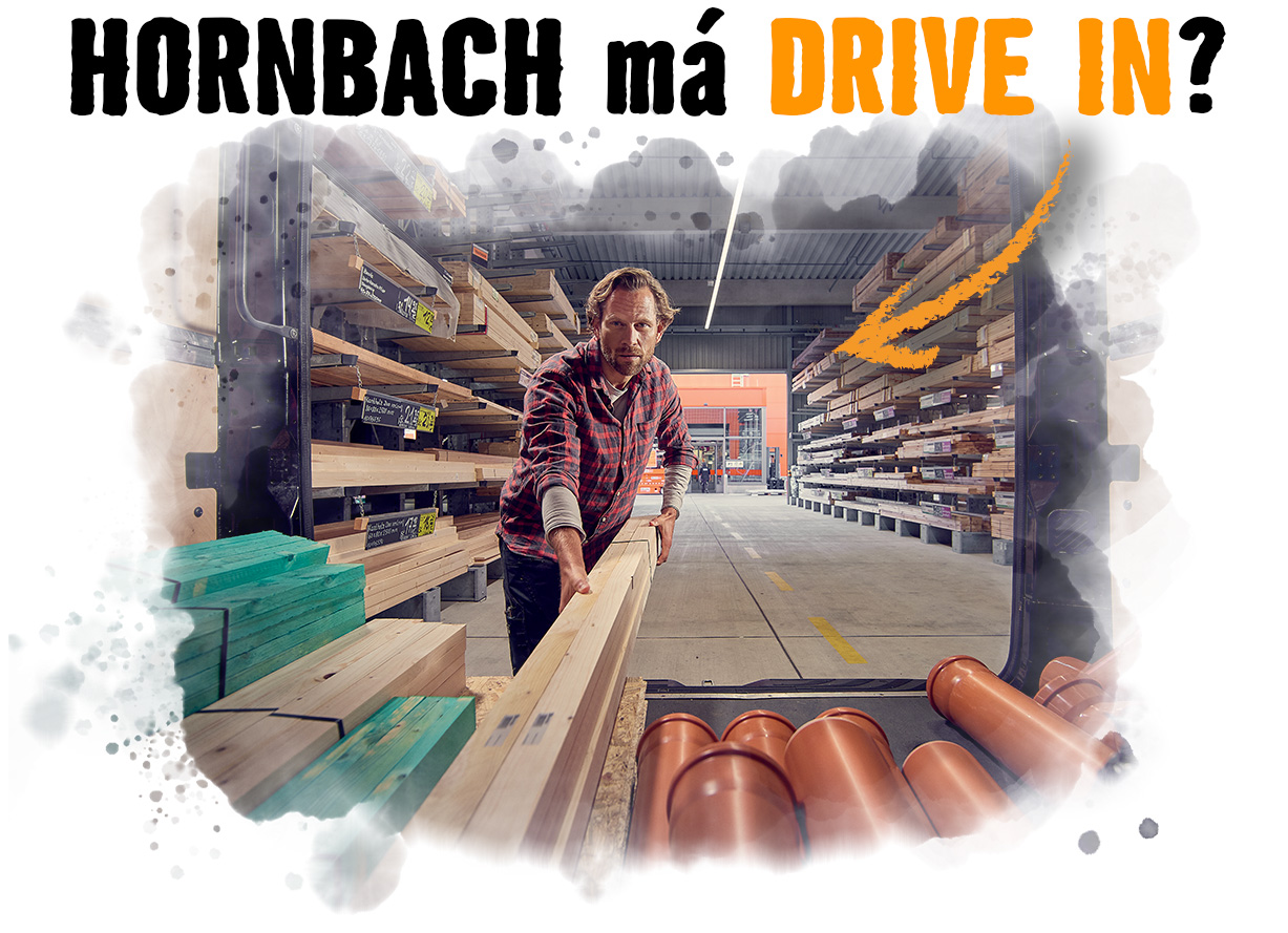 Věděli jste, že HORNBACH má drive in?